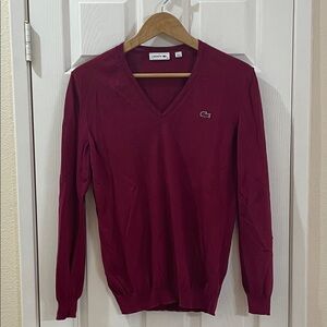 Lacoste V-Neck Sweater (Women's 42)